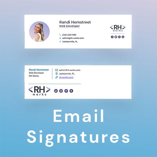 Email signature mockup
